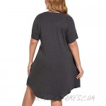 IN'VOLAND Women's Plus Size Maternity Nightgown Short Sleeve Sleepwear Maternity Nursing Nightgown (16W-24W)