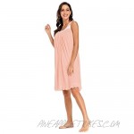IZZY TOBY Women Sleeveless Short Nightgowns Sleepwear Soft Ladies Nightgown Knee Length Night Gown Maternity Dress