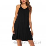 luxilooks Nightgown Womens Full Slips Nightwear Sleeveless Sleepshirts for Summer S -XXL