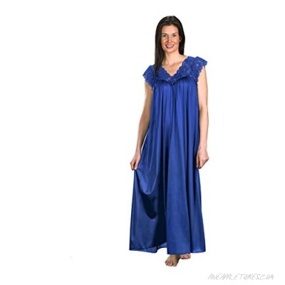 Shadowline Women's Silhouette 53" Short Cap Sleeve Long Gown