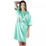Sleepless in Seattle Nightshirt Cotton Soft Washed One Size Teal