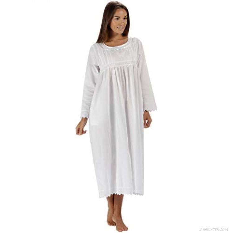 The 1 for U 100% Cotton Nightgown with Butterfly Embroidery - Beth