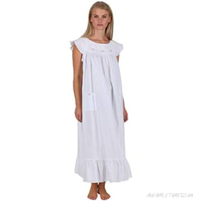The 1 For U Cotton White Nightgown - Sleeveless Nightgowns for Women Isla