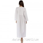 The 1 for U Nightgown 100% Cotton Womens Long Nightie with Pockets - Esther