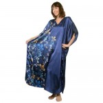 Up2date Fashion Pretty Caftan with Midnight Floral Vines One Size Style-Caf-60