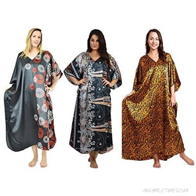 Up2date Fashion Women's 3 Pack Shades of Black Caftans Style Special-25