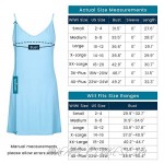 WiWi Bamboo Nightgowns for Women Comfy V Neck Full Slips Nightdress Plus Size Lightweight Spaghetti Strap Camisole S-4X