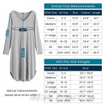 WiWi Bamboo Nightgowns for Women Soft Long Sleeve Sleep Shirt Sleepwear Comfy Loungewear Plus Size Nightshirts S-4X