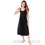 WiWi Sleeveless Long Nightgown Sexy Full Slips for Women Sleep Dress Chemise Summer Lounge Dresses Sleepwear S-XXL