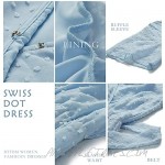 BTFBM Women Fashion Faux Wrap Swiss Dot V-Neck Short Sleeve High Waist A-Line Ruffle Hem Plain Belt Short Dress