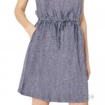Essentials Women's Sleeveless Relaxed Fit Linen Dress