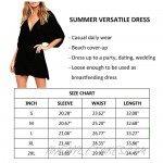 Meenew Women's Short Beach Dress Deep V Neck Loose Casual Summer Skater Dress