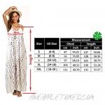 OURS Women's Summer Casual Floral Printed Bohemian Spaghetti Strap Floral Long Maxi Dress with Pockets