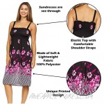 UNIQUE STYLES ASFOOR Set of 4 Smocked Summer Casual Sundresses for Women - Regular and Plus Size Beach Dresses