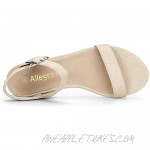 Allegra K Women's Low Chunky Heel Ankle Strap Sandals