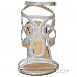 Jewel Badgley Mischka Women's SHARI Sandal Silver 9 M US