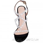 Kaizi Karzi Women Sandals Stiletto Wedding Sandals Strappy Dress Sandals High Heel Evening