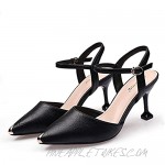 Womens Stilettos Pointy Toe Strappy Heeled Sandal Ankle Strap Heeled Sandals for Working Wedding Bridal Party Dance