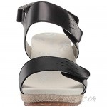 Propet Women's Madrid Espadrille Wedge Sandal Black 7 X-Wide