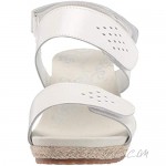 Propet Women's Madrid Espadrille Wedge Sandal White 6.5 Wide