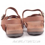 Womans cross strap open toe leather (Brown numeric 10)