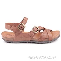 Womans cross strap open toe leather (Brown numeric_10)