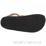 Yoki Women's Comfort Flat Sandal Brown 6