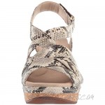 Clarks Women's Annadel Rayna Wedge Sandal Taupe Synthetic Snake 12