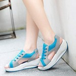 CN-Porter Women's Comfort Peep Toe Walking Wedges Sandals Platform Heeled Shoes
