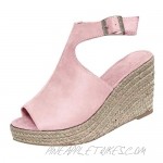 Sandals For Women Wedge Platform Sandals Espadrille Open Toe Ankle Strap Summer High Heel Gladiator Sandals