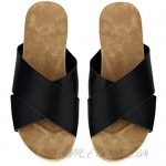 Tmore Women Platform Slides Sandals Casual Front Crisscross Design Open Toe Espadrilles Beach Sandals for Summer