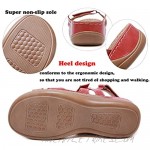 Women's Premium Orthopedic Open Toe Sandals Ladies Wedge Faux Leather Sandals Summer Hook and Loop Comfy Sandals Casual Beach Sandals for Walking Hiking Outdoor Sport