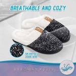BERGMAN KELLY Women's Slippers Memory Foam Indoor/Outdoor House Shoes with Ultra Soft Wool-Like Plush Fleece Lining (Prairie Collection)