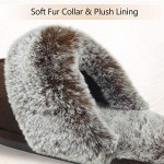 Cozyfurry Womens Fluffy Comfy Memory Foam Slippers Faux Fur House Slipper Anti-skid Rubber Sole Coffee 7-8