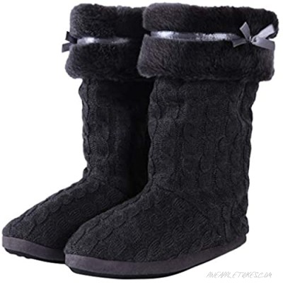 Forfoot Women's Slippers Cozy Fleece House Indoor Slipper Boots