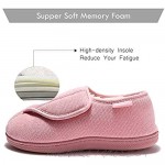 GaraTia Women's Memory Foam Diabetic Slippers Furry No-Slip Arthritis Edema House Shoes