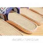 Hwayslon Flax Slippers Unisex Linen Summer Beach Shoes Lightweight Skidproof Indoor Slippers Home Breathable Sandals
