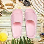Jiuguva Shower Shoes Massage Foam Bathroom Non-Slip Thick Sole Slippers Soft Home Slippers Slides Slippers Unisex Shower Bathroom Slipper Shower Shoes Indoor and Outdoor Slipper Sandal (Pink 7-8)