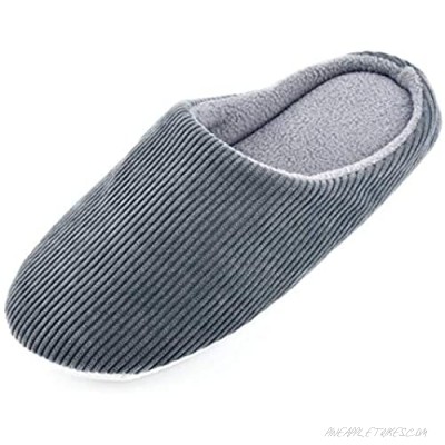 Knixmax Womens Slippers Non Slip Memory Foam House Slipper Comfort Indoor Shoes Grey