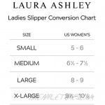 Laura Ashley Womens Scallop Plush Memory Foam Slip-Ons (See More Colors and Sizes)