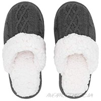 Pudus Women's Cozy House Slippers with Memory Foam & Extra-Plush Fleece Lining