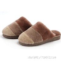 SE'RENIS Women's Shearling Slippers Gradient Mule Scuff Slippers with Genuine Australian Wool Lining and Insole