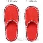 SLIPPERTREND Christmas Close Toe 6 Pairs Non Slip Indoor Family House Guest Slippers Set for Shoeless Home