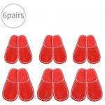 SLIPPERTREND Christmas Close Toe 6 Pairs Non Slip Indoor Family House Guest Slippers Set for Shoeless Home