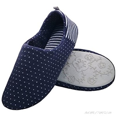Thgonwid Women's Comfortable Warm Cotton Waterproof Yoga House Slippers Shoes