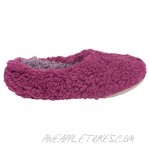 Two Tone Womens Plush Lined Cozy Non Slip Indoor Soft Slippers