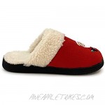Women's Comfy Faux Fur House Slipper Scuff Memory Foam Slip on Anti-skid Sole Christmas slippers