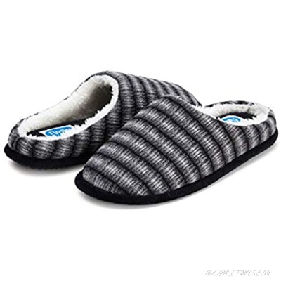 Womens Indoor/Outdoor Soft Ombré Woven Striped Fur Lined Clog Slipper W/Memory Foam