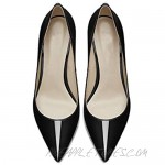 N / A Miusy Shoes Women's Pointed Toe Slip on Medium High Heels Pumps Dress Shoes