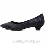Slduv7 Women Fashion Simple Pointed Low Heel Pumps Shoes